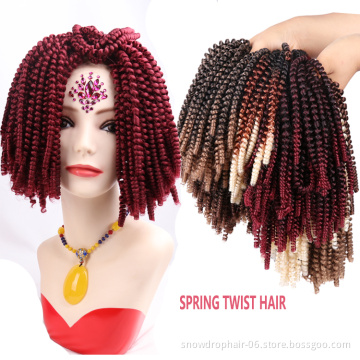 Wholesale Purple Juliana 12 Inches Red Spring Twist For Faux Locs Blue Colored Crochet Spring Twist Hair